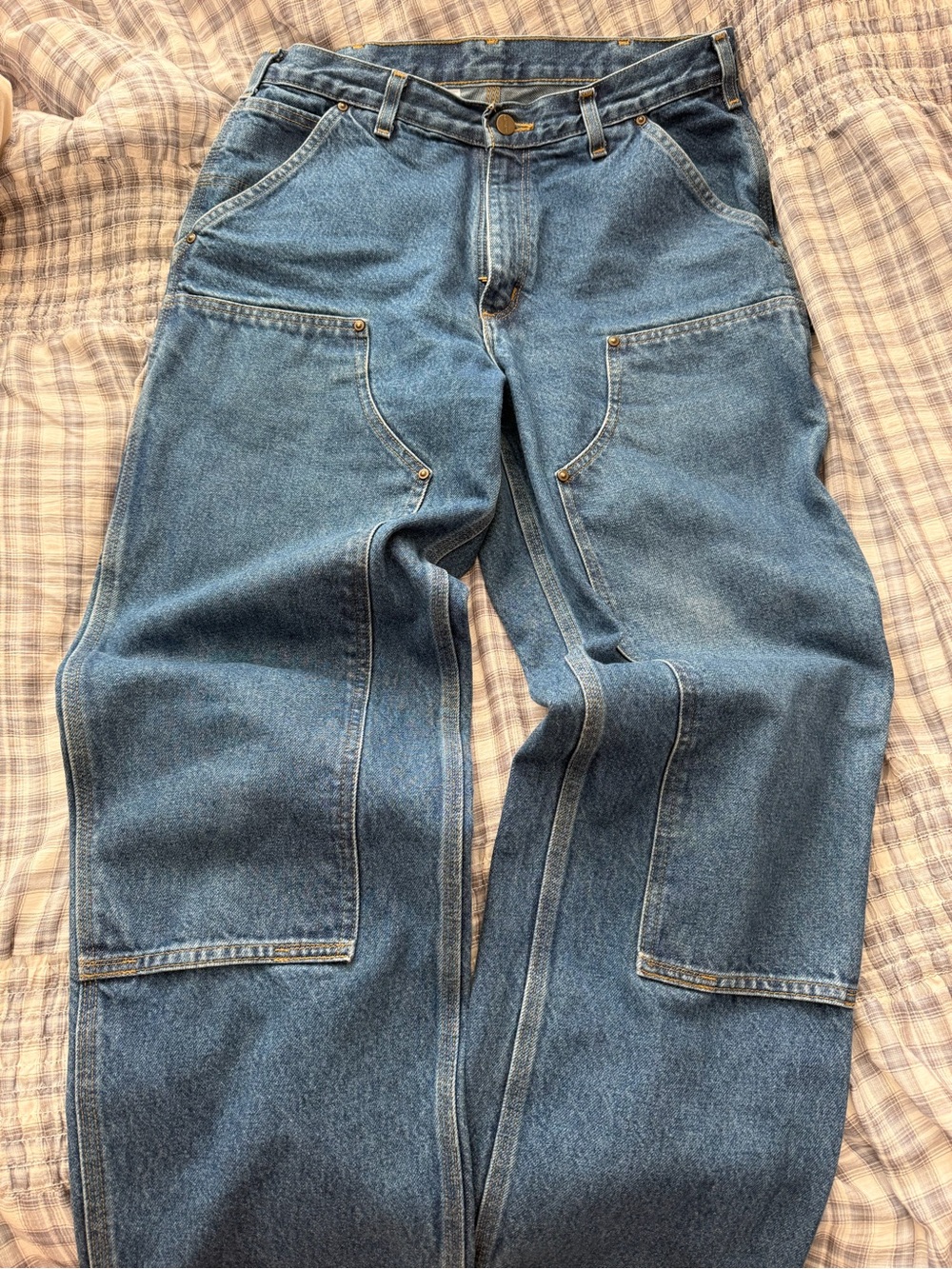 Carhartt Men's Relaxed Blue Denim Carpenter Jeans